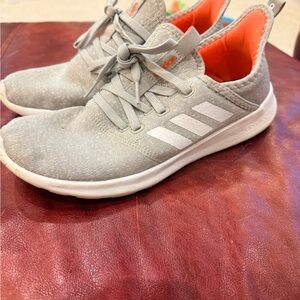 Adidas Kids Sneakers in Gray with Orange Highlights